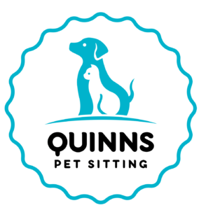 Quinns Rocks Pet Sitter Logo with a dog and a cat